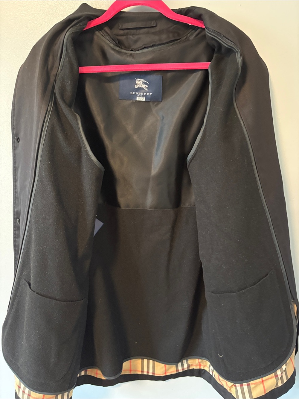 Burberry Car Coat Large Size 44 Mint Condtion Wool Removable Interior - Picture 6 of 10